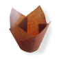 Image MUFFIN CUPS 'TULIP' 210 ML 50 G/M2 17,5x17,5 CM MARRON PARCH.INGRAISSABLE (1000 UNITÉ) #1