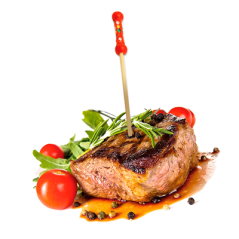 Image PIQUES "PERLE"  12 (h) CM ROUGE BAMBOU (100 UNITÉ) #3