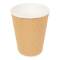GOBELETS BOISSONS CHAUDES, DOUBLE PAROI, ONDULÉ 360 ML 300 + 250 + 18 PE G/M2 Ø9/6x11 CM MARRON CARTON (1000 UNITÉ) Image GOBELETS BOISSONS CHAUDES, DOUBLE PAROI, ONDULÉ 360 ML 300 + 250 + 18 PE G/M2 Ø9/6x11 CM MARRON CARTON (1000 UNITÉ) #1