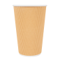 GOBELETS BOISSONS CHAUDES DOUBLE PAROI, KRAFT ONDULÉ 480 ML 300 + 250 + 18 PE G/M2 Ø9/6x13,2 CM MARRON CARTON (500 UNITÉ) Image GOBELETS BOISSONS CHAUDES DOUBLE PAROI, KRAFT ONDULÉ 480 ML 300 + 250 + 18 PE G/M2 Ø9/6x13,2 CM MARRON CARTON (500 UNITÉ)