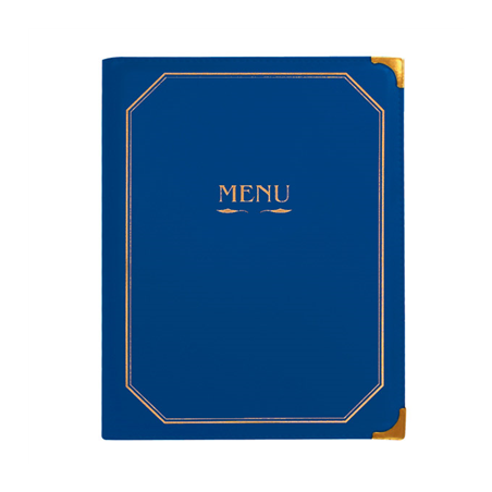 Image PORTE MENU 8 POCHETTES DIN-A4  25,5x33 CM BLEU PVC (1 UNITÉ) #1