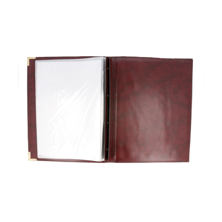 Image PORTE MENU 8 POCHETTES DIN-A4  25,5x33 CM BORDEAUX PVC (1 UNITÉ) #1