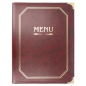 Image PORTE MENU 8 POCHETTES DIN-A4  25,5x33 CM BORDEAUX PVC (1 UNITÉ) #2
