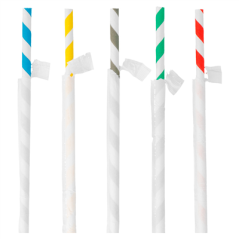 Image PAILLES À FRANGES SOUS SACHETS 'PAPER'  Ø0,60x20 CM ASSORTI PAPIER (3000 UNITÉ) #1