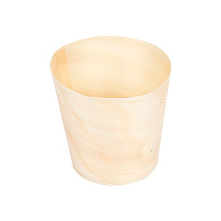Image MINI VERRES EN FEUILLE DE PEUPLIER 15 ML Ø 4,4x4,5 CM NATUREL BOIS (50 UNITÉ) #1