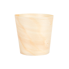 MINI VERRES EN FEUILLE DE PEUPLIER 15 ML Ø 4,4x4,5 CM NATUREL BOIS (50 UNITÉ)