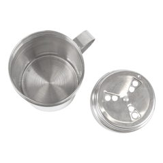 Image SAUPOUDREUSE ÉPICES AVEC ANSE 295 ML Ø 7x11 CM ARGENTE INOX (1 UNITÉ) #3