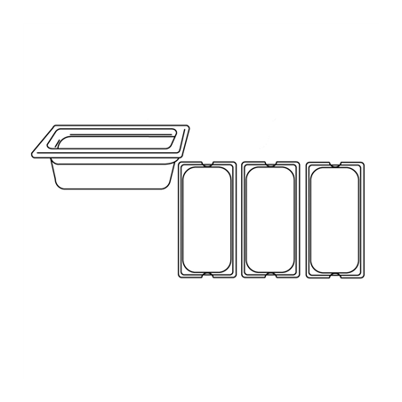 Image BAC GASTRONOME 1/3 3,2 L 32,5x17,5x10 CM ARGENTE INOX (1 UNITÉ) #1