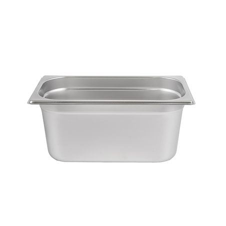 BAC GASTRONOME 1/3 4,9 L 32,5x17,5x15 CM ARGENTE INOX (1 UNITÉ)