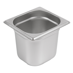 Image BAC GASTRONOME 1/6 1,9 L 17,6x16,2x15 CM ARGENTE INOX (1 UNITÉ) #1