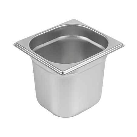 Image BAC GASTRONOME 1/6 1,9 L 17,6x16,2x15 CM ARGENTE INOX (1 UNITÉ) #1