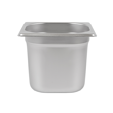 BAC GASTRONOME 1/6 1,9 L 17,6x16,2x15 CM ARGENTE INOX (1 UNITÉ)