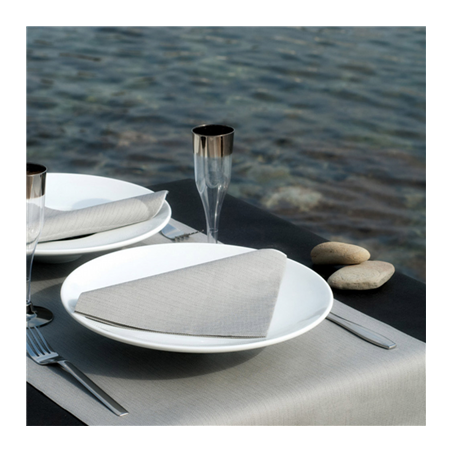 SERVIETTES 'DRY COTTON' 55 G/M2 40x40 CM GRAPHITE AIRLAID (700 UNITÉ)