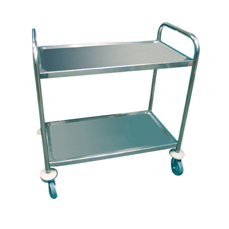 Image CHARIOT SERVICE 2 NIVEAUX 'ARROW'  85x53x95 CM ARGENTE INOX (1 UNITÉ) #1