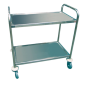 Image CHARIOT SERVICE 2 NIVEAUX 'ARROW'  85x53x95 CM ARGENTE INOX (1 UNITÉ) #1