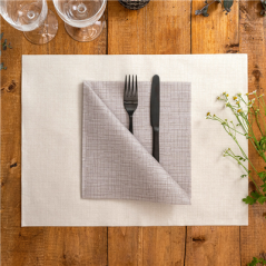 SERVIETTES 'DRY COTTON' 55 G/M2 40x40 CM CHOCOLAT AIRLAID (700 UNITÉ)