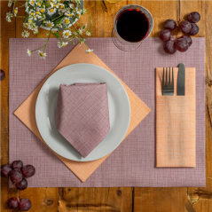 Image SERVIETTES 'DRY COTTON' 55 G/M2 40x40 CM BORDEAUX AIRLAID (700 UNITÉ) #3