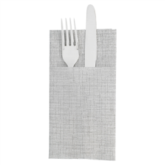 Image SERVIETTES KANGOUROU 'DRY COTTON' 55 G/M2 40x40 CM GRAPHITE AIRLAID (700 UNITÉ) #1