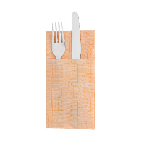 Image SERVIETTES KANGOUROU 'DRY COTTON' 55 G/M2 40x40 CM MANDARINE AIRLAID (700 UNITÉ) #1