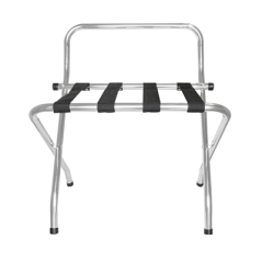 Image POSE VALISES PLIABLE AVEC DOSSIER 'ARROW'  62x50x69 CM CHROME ACIER (1 UNITÉ) #3