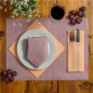 Image SETS DE TABLE 'DRY COTTON' 55 G/M2 30x40 CM BORDEAUX AIRLAID (800 UNITÉ) #2