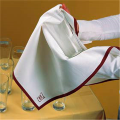 10 U. TORCHONS DE CUISINE 'ROLL-DRAP'  40x64 CM ROUGE COTON (1 UNITÉ)