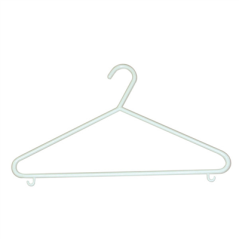 Image CINTRES ÉCONOMIQUES  37x21 CM BLANC PP (100 UNITÉ) #1