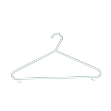 Image CINTRES ÉCONOMIQUES  37x21 CM BLANC PP (100 UNITÉ) #1