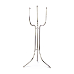 Image PORTE SEAU AMERICAIN  33x27x76 CM ARGENTE ACIER (1 UNITÉ) #1