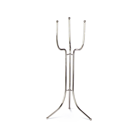 Image PORTE SEAU AMERICAIN  33x27x76 CM ARGENTE ACIER (1 UNITÉ) #1