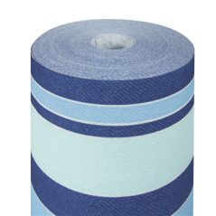 Image "TÊTE-À-TÊTE" PRÉ. 120CM (20 FEU.) 'BAYADÈRES' 55 G/M2 0,40x24 M BLEU AIRLAID (6 UNITÉ) #1