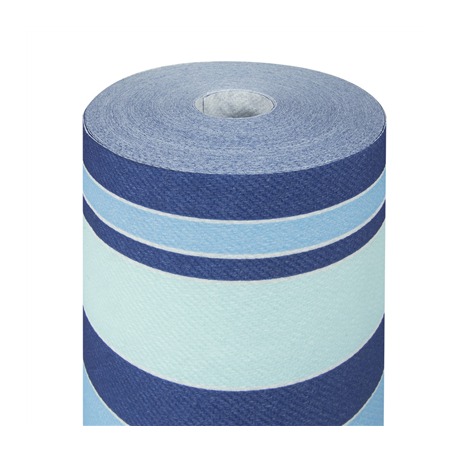 Image "TÊTE-À-TÊTE" PRÉ. 120CM (20 FEU.) 'BAYADÈRES' 55 G/M2 0,40x24 M BLEU AIRLAID (6 UNITÉ) #1