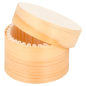 Image MINI BOÎTES CYLINDRIQUES + CARTON ET CAPSULE  Ø 5x3,5 CM NATUREL BOIS (200 UNITÉ) #1