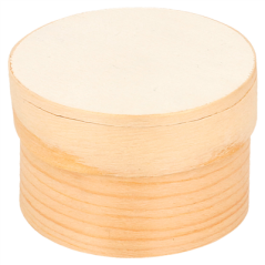 MINI BOÎTES CYLINDRIQUES + CARTON ET CAPSULE Ø 5x3,5 CM NATUREL BOIS (200 UNITÉ)
