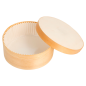Image MINI BOÎTES CYLINDRIQUES + CARTON ET CAPSULE  Ø 13x5 CM NATUREL BOIS (100 UNITÉ) #4