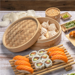 Image RÉCIPIENTS MAXI DIM-SUN  Ø 20x6 CM NATUREL BAMBOU (4 UNITÉ) #4
