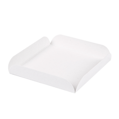 Image CARRÉS RAINÉS  7x7+2 CM BLANC CARTON (250 UNITÉ) #1