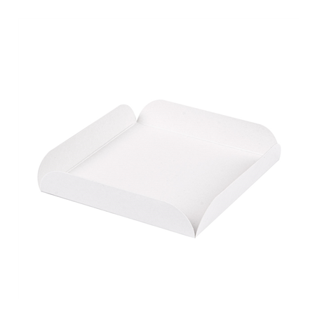 Image CARRÉS RAINÉS  7x7+2 CM BLANC CARTON (250 UNITÉ) #1