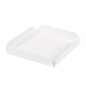 Image CARRÉS RAINÉS  7x7+2 CM BLANC CARTON (250 UNITÉ) #1