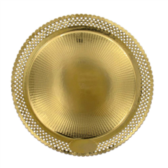 Image PLATEAUX DENTELÉS 'ERIK' 1200 G/M2 + 300 G/M2 PP Ø 38 CM DORE CARTON (100 UNITÉ) #1