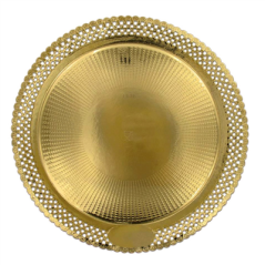 Image PLATEAUX DENTELÉS 'ERIK' 1200 G/M2 + 300 G/M2 PP Ø 40 CM DORE CARTON (100 UNITÉ) #1