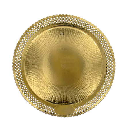 Image PLATEAUX DENTELÉS 'ERIK' 1200 G/M2 + 300 G/M2 PP Ø 40 CM DORE CARTON (100 UNITÉ) #1