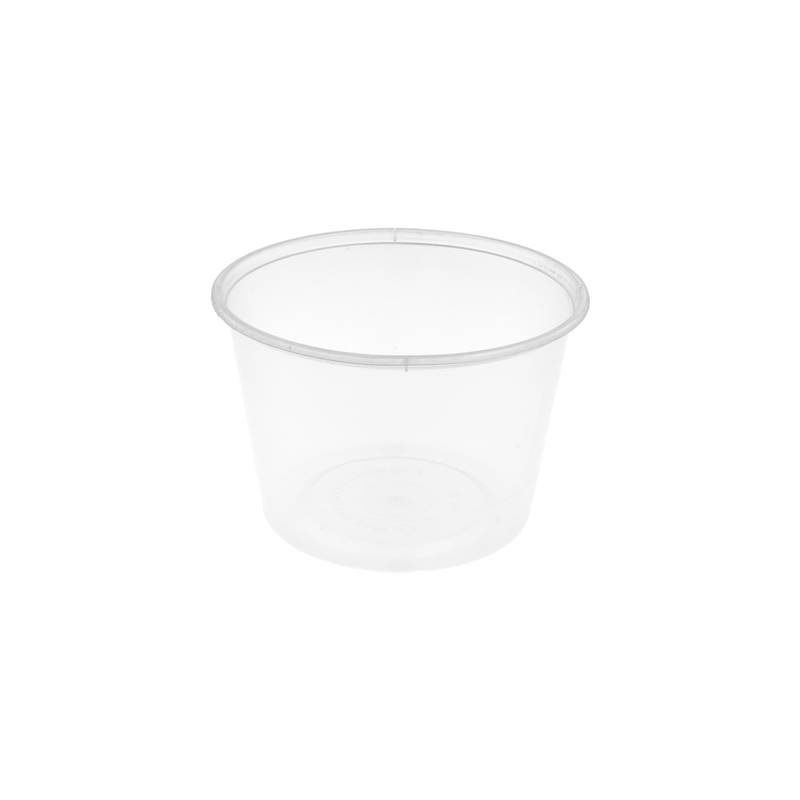 RÉCIPIENTS INJECTÉS MICRO-ONDABLES 525 ML Ø 11,5x8 CM TRANSPARENT PP (500 UNITÉ)