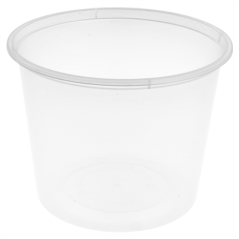 Image RÉCIPIENTS INJECTÉS MICRO-ONDABLES 600 ML Ø 11,5x8,5 CM TRANSPARENT PP (500 UNITÉ) #1