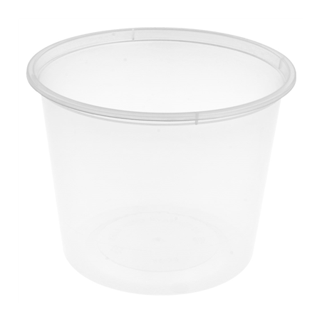 Image RÉCIPIENTS INJECTÉS MICRO-ONDABLES 600 ML Ø 11,5x8,5 CM TRANSPARENT PP (500 UNITÉ) #1