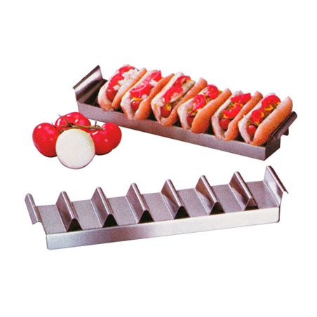 PLATEAU POUR "HOT DOGS" 'ARTINOX'  47,3x10,2x5,5 CM ARGENTE ACIER (1 UNITÉ)