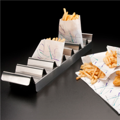 Image PLATEAU POUR "HOT DOGS" 'ARTINOX'  47,3x10,2x5,5 CM ARGENTE ACIER (1 UNITÉ) #3