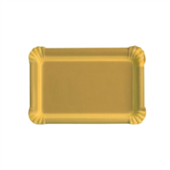 Image PLATEAUX RECTANGULAIRES 550 G/M2 16x22 CM OR CARTON (50 UNITÉ) #1