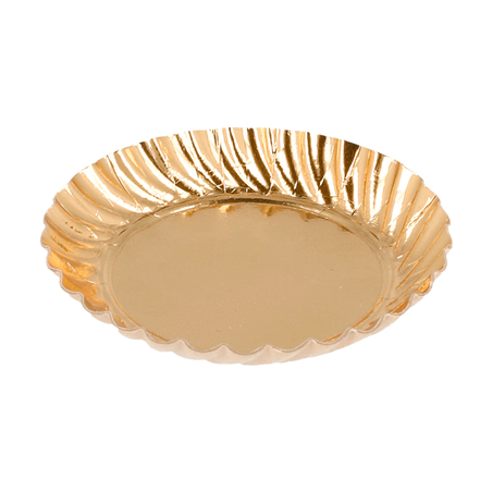 Image MINI PLATEAUX  325 G/M2 Ø 5,5 CM OR CARTON (100 UNITÉ) #1