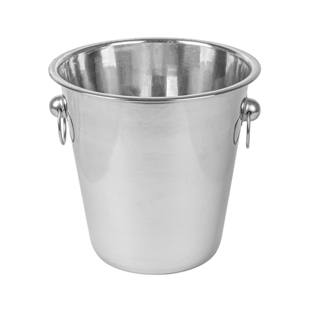 Image SEAU À CHAMPAGNE AVEC ANSES  Ø 21x21 CM ARGENTE INOX (1 UNITÉ) #1
